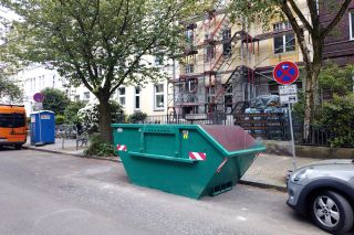 Containeraufstellung auf öffentlichem Grund
