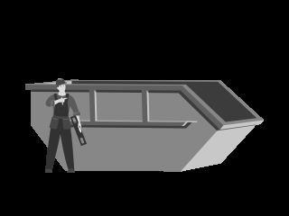 Mittlerer Container für Sperrmüll